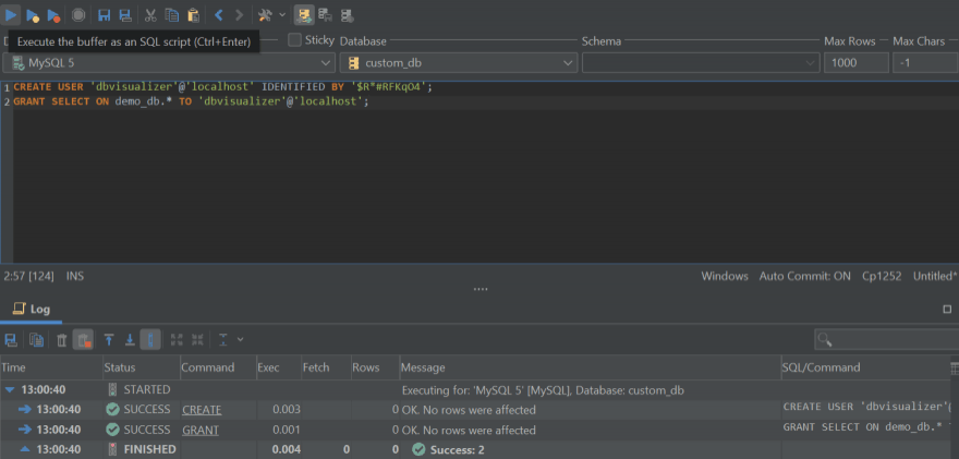 Enabling Profiling with dbVisualizer