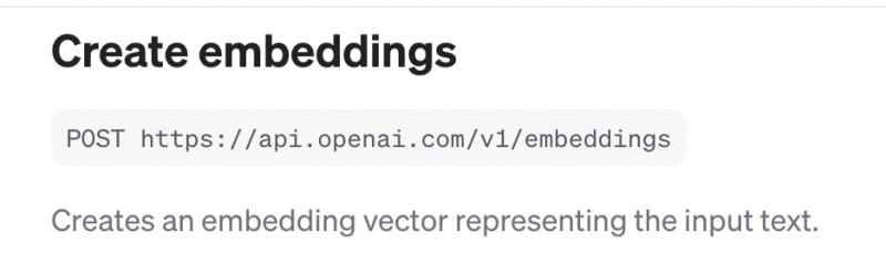 create embeddings