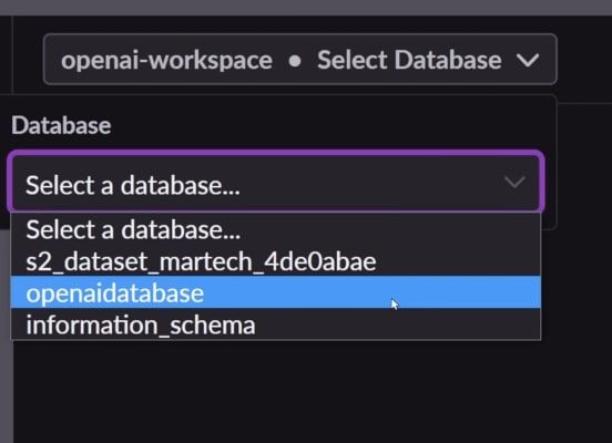 openai database