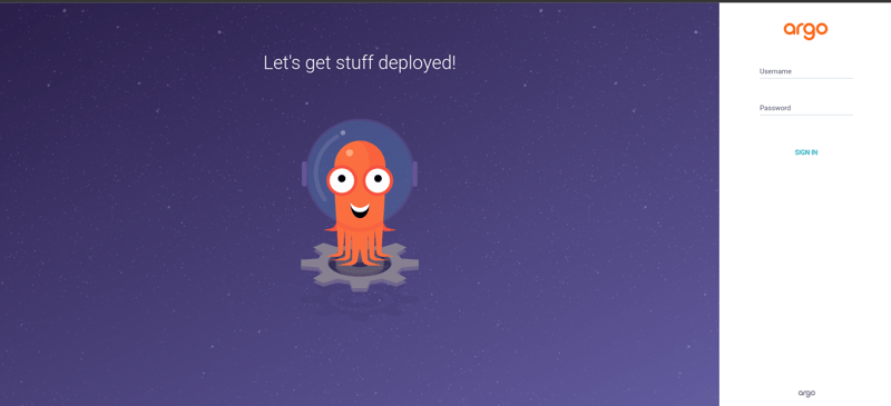 ArgoCD Login Page