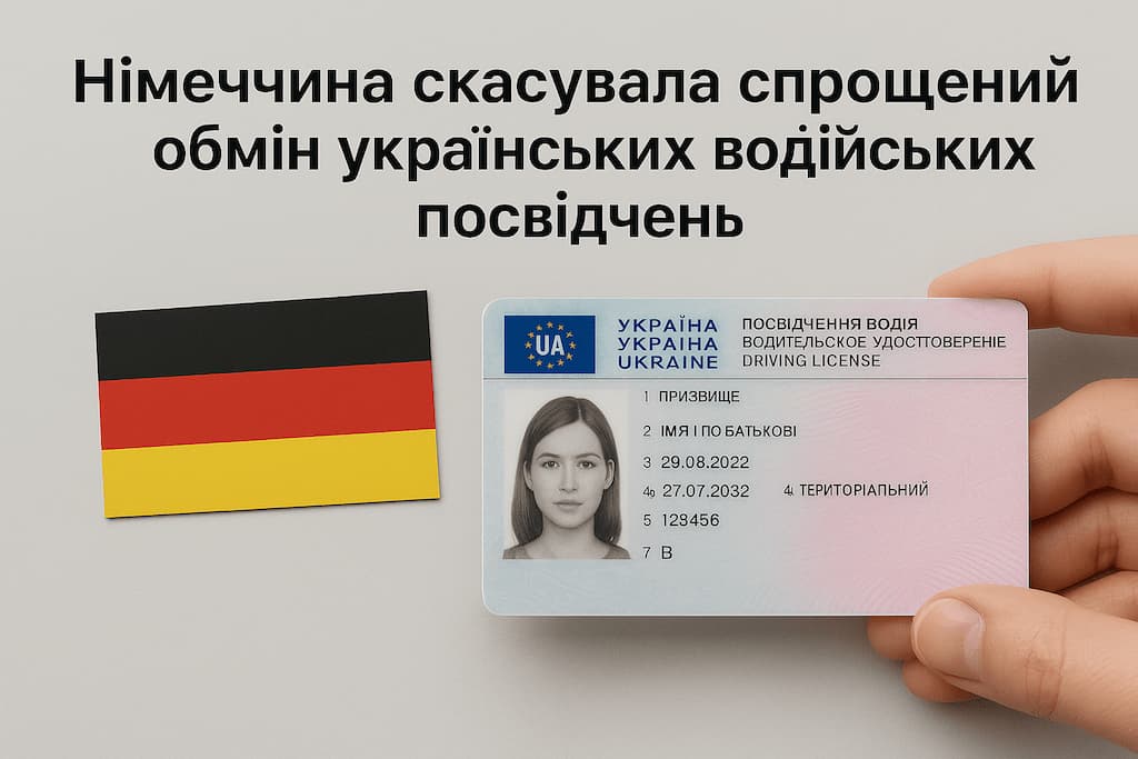 Німеччина скасувала спрощений обмін українських водійських посвідчень: що потрібно знати у 2025 році