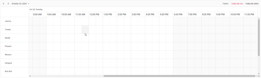 Creating appointments in JavaScript Scheduler